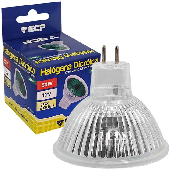 Imagem de Lâmpada Halogena Dicroica 50W 12V Gu5.3 Verde