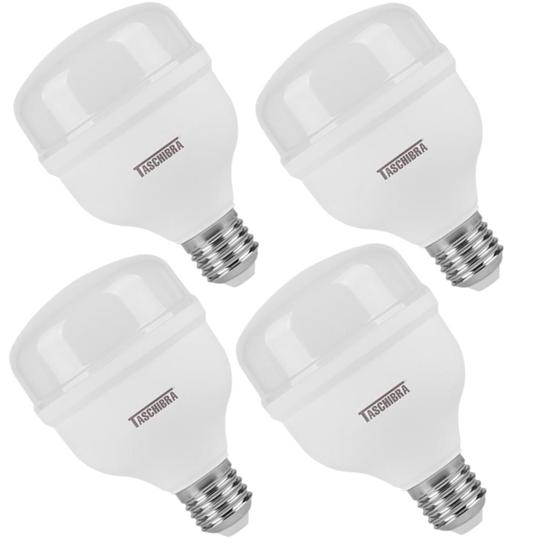 Imagem de Lâmpada High LED Bulbo 20W E27 6500K Taschibra Kit 4 Unid