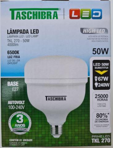 Imagem de Lâmpada High Led Taschibra Tkl 270 50w Bivolt E27 Branca