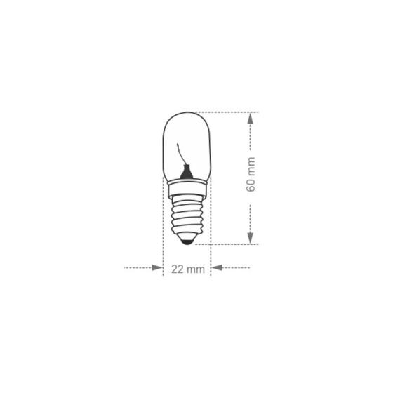 Imagem de Lâmpada Incandescente Para Geladeira 15W E-14 - Taschibra