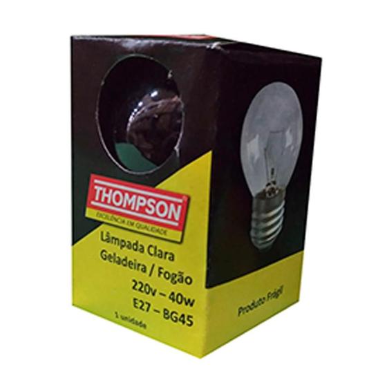 Imagem de Lampada Incandescente para Geladeira e Microondas Thompson E-27 220V 40W Embalagem com 10 Unidades