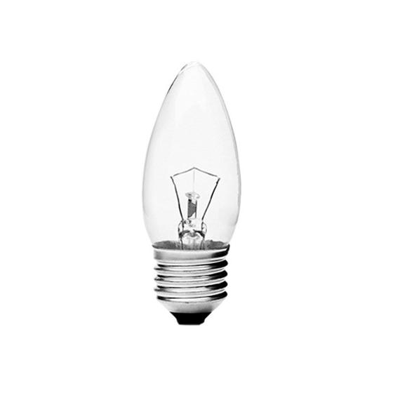 Imagem de Lâmpada Incandescente Vela Lisa Transparente 40W Luz Amarela 127V E27 Empalux