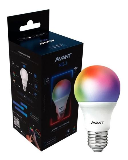 Lâmpada Inteligente Pera E27 Neo Led Avant 10W Branca/RGB - Wifi ...