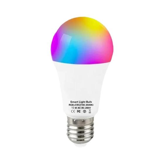 Imagem de Lâmpada Inteligente Rgb E27 15w Tuya Bluetooth Wifi Controle De Voz Compatível Com Alexa Google Home