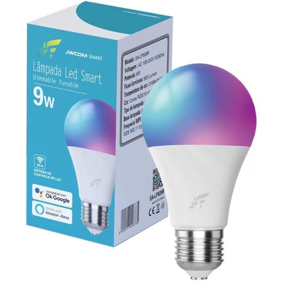 Imagem de Lampada Inteligente Rgb Wifi Led Smart Google Alexa Tuya 9w