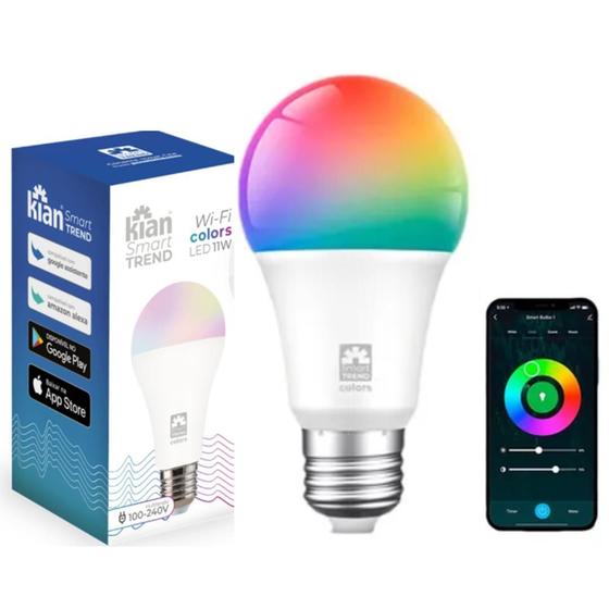 Imagem de Lâmpada Inteligente Wi-Fi 11w Compatível Com Alexa e Google