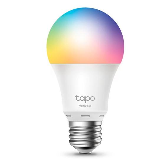 Imagem de Lâmpada Inteligente Wi-Fi Multicolorida TPLink Tapo L530E Controle De Voz, Intensidade Regulável, Modo Ausente