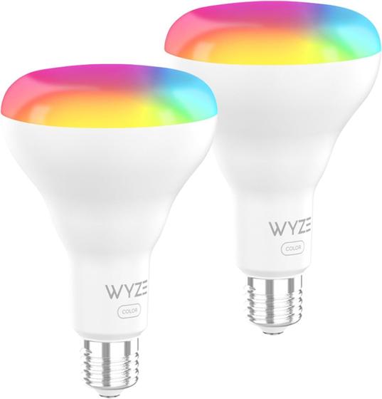 Imagem de Lâmpada inteligente Wyze Lifestyle Color BR30 11,5 W 950 LM, pacote com 2