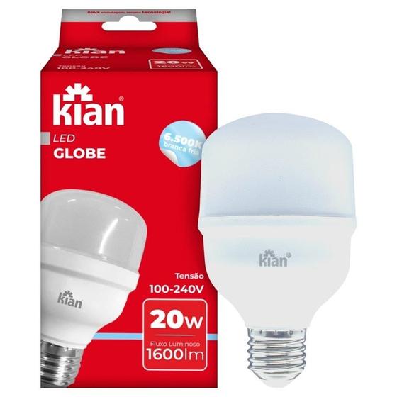 Imagem de Lâmpada Kian Led 20W Branca 25000H 6,5K 1600 Lúmens Bivolt