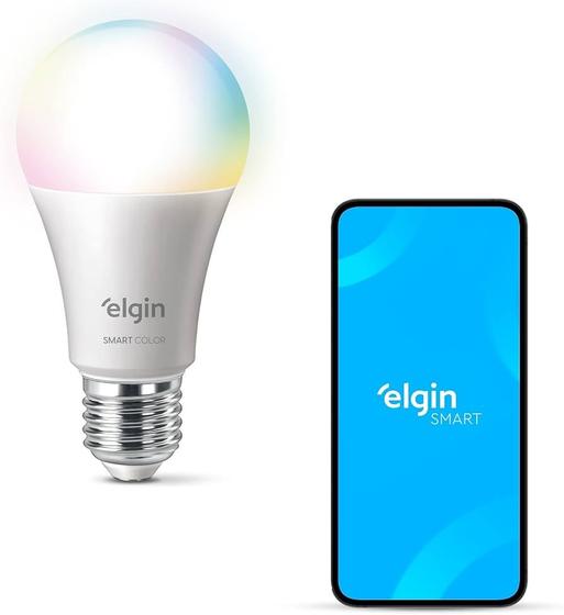 Imagem de Lâmpada Led 10w Rgb Inteligente Wifi Smart Color - Elgin 110v/220v