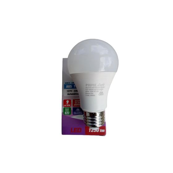 Imagem de lâmpada led 15w bulbo residencial  6500k  branco frio economica bivolt e27 prime light