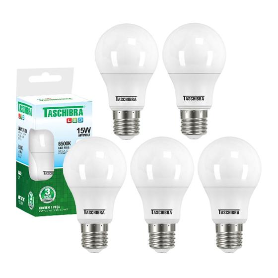 Imagem de Lâmpada Led 15w Tkl 90 6500k Kit Com 5 Peças - Taschibra