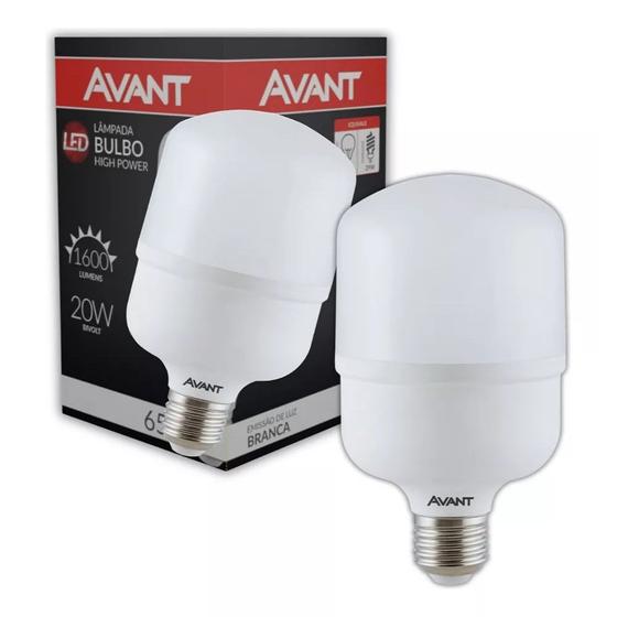 Imagem de Lâmpada LED 20W Luz Branca 6500K Bulbo HP Bivolt E27 1450 Lumens Avant