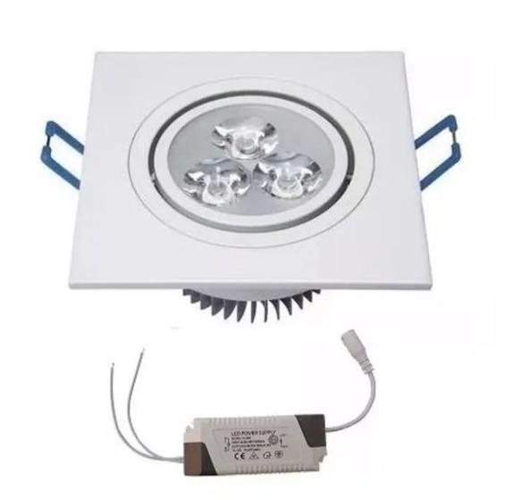 Imagem de Lâmpada Led 3w Quadrada - Branco Quente - Bivolt