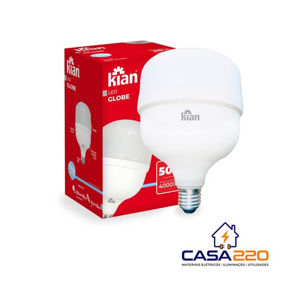 Imagem de Lâmpada Led 50W E27 6.500K Branca Fria Bivolt Kian