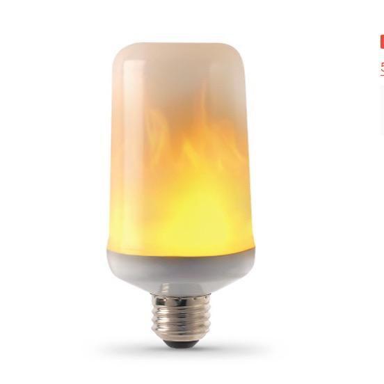 Imagem de Lampada LED 9W Bulbo Efeito Chama Fogo Tocha Flame E27 Bivolt