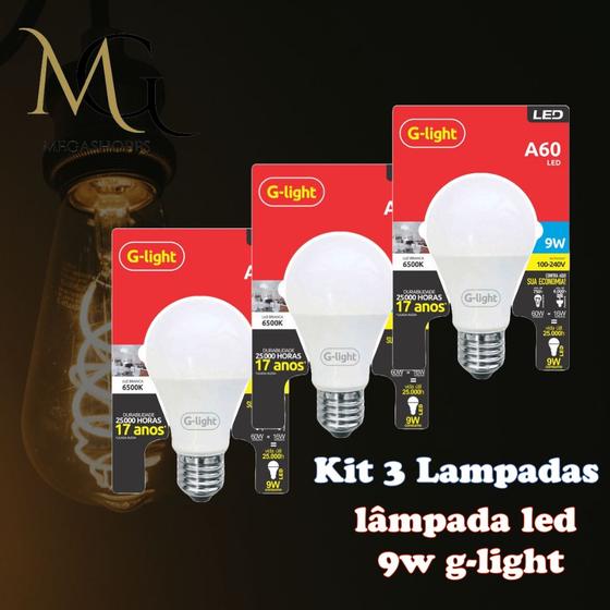 Imagem de Lâmpada LED 9W G-Light - Iluminação Eficiente e Econômica para Todos os Ambientes