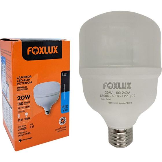 Imagem de Lampada Led Alta Potencia Foxlux 20W. Bivolt .6500K.