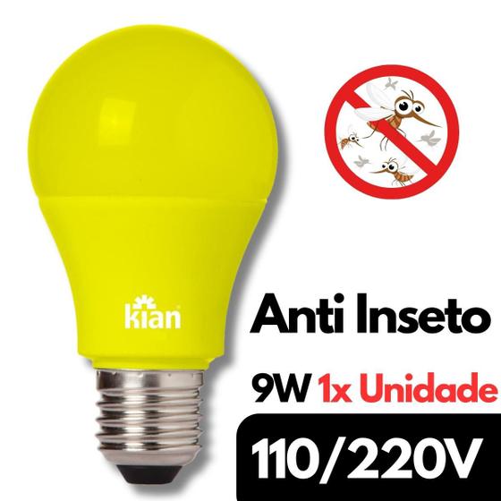 Imagem de Lâmpada led Anti Inseto E27 lampada 9w Bulbo 110v220v Amarela Repelente Anti-insetos Anti-inseto Laranja 6500k+anti Mosquito Amarelo Repele Mosca