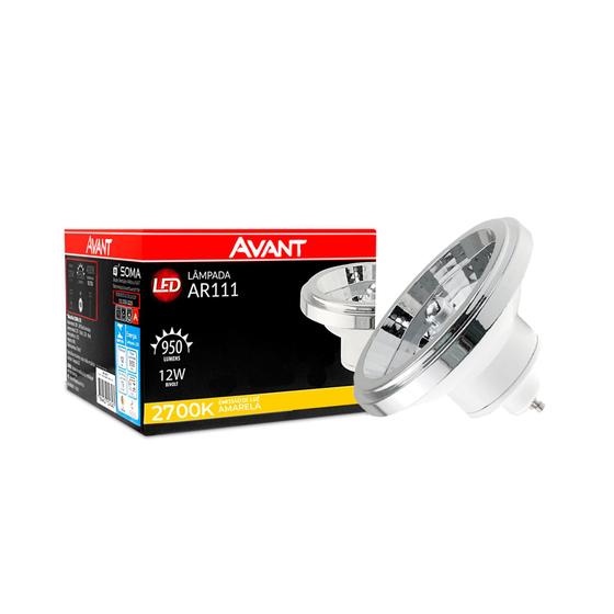 Imagem de Lâmpada Led AR111 GU10 12W Bivolt Branco Quente 2700K