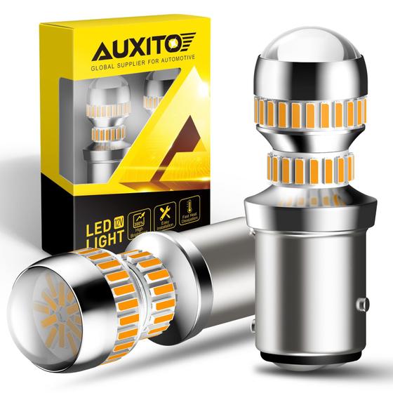 Imagem de Lâmpada LED AUXITO 1157 Amarelo Âmbar 2057 2357 7528 BAY15D (x2)