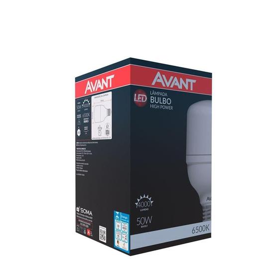 Lâmpada LED Avant 50W E27 6,5K Branca 25000H 4000 Lumens Bivolt Menor preço em Lâmpada LED Avant 50W E27 6,5K Branca 25000H 4000 Lumens Bivolt