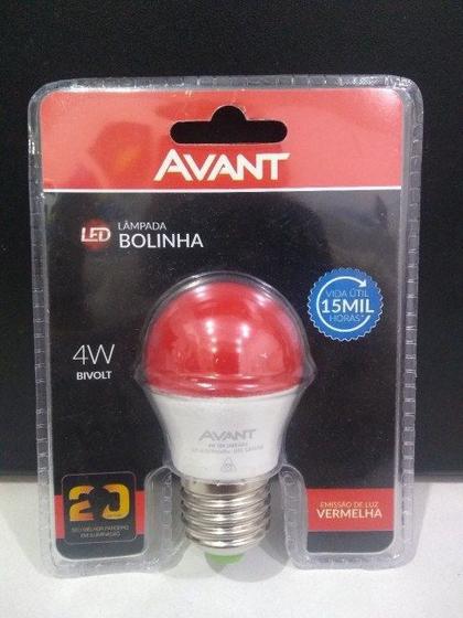 Lampada LED Avant Bolinha 4w Vermelha Menor preço em Lampada LED Avant Bolinha 4w Vermelha