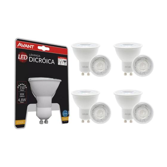 Imagem de Lâmpada Led Avant Dicroica MR16 4,8W 2700K GU10 Bivolt 5 Un