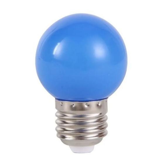 Imagem de Lâmpada LED Bolinha 1W 220V E27 Azul