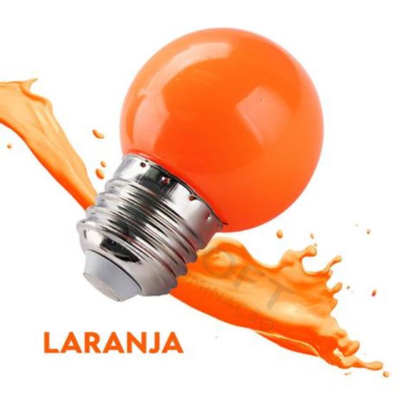 Imagem de Lâmpada LED bolinha Decorativa Laranja 1w COMBO COM 10