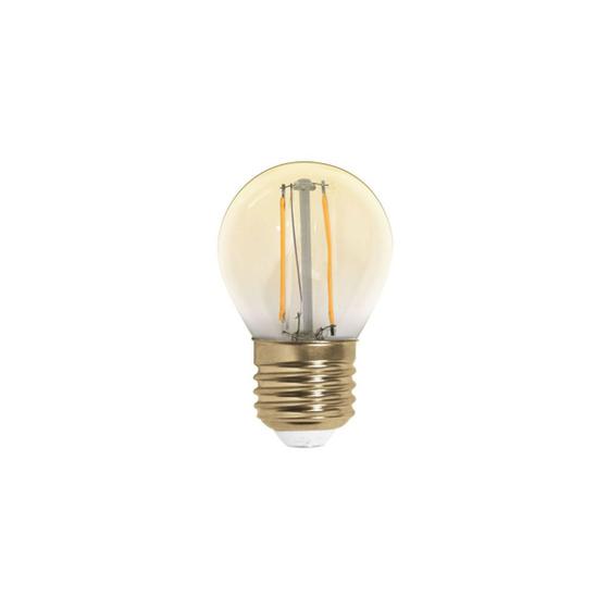 Imagem de Lâmpada Led Bolinha G45 Filamento 2W Biv E27 Retrô Âmbar