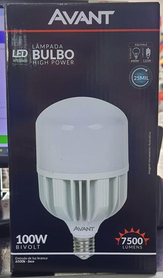 Imagem de Lampada Led Bulbo 100w E27 Branco Frio 6500K Alta Potencia - Avant