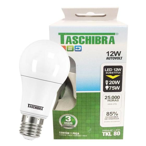 Imagem de Lâmpada Led Bulbo 12W Branco Frio 6500K Bivolt Taschibra