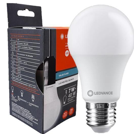 Imagem de Lampada Led Bulbo 7w Luz Neutra 4000K Bivolt E27