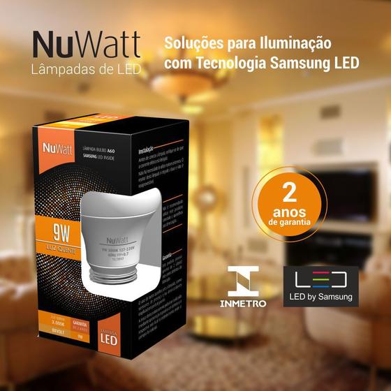 Imagem de Lampada LED Bulbo 9W Samsung A60 E27 3000K Luz Amarela Quente