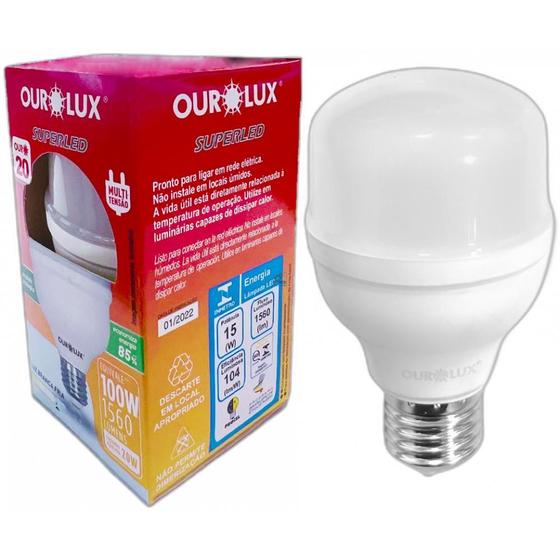 Imagem de Lampada Led Bulbo Superled Ourolux 15W 1560Lm