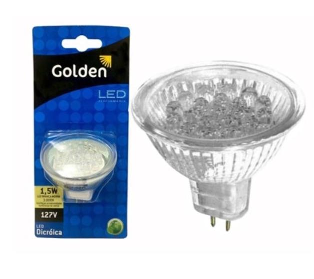 Imagem de Lampada Led Dicroica Bipino Gu5,3 1,5W 127V 3000K Golden