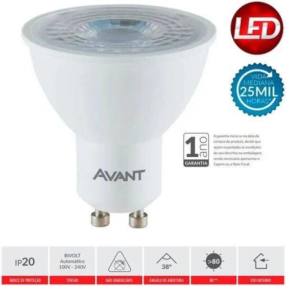 Imagem de Lâmpada Led Dicróica Gu10 6500K 4W Bivolt - Avant