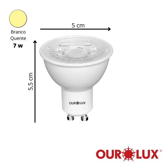 Lâmpada Led Dicroica Gu10 7w 2700k Ourolux Lâmpada Magazine Luiza 6446