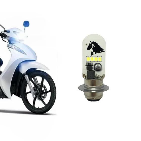 Imagem de Lâmpada Led Do Farol Moto Honda Biz 100 125 Pop 100 Bros 125 150 M5 6500K 12V