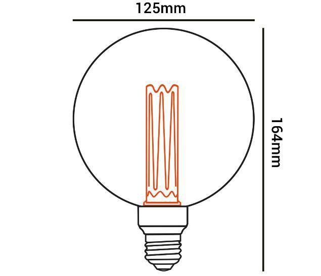 Imagem de Lampada Led Filamento Acrilico Vintage Retro G125 E27 2,5W