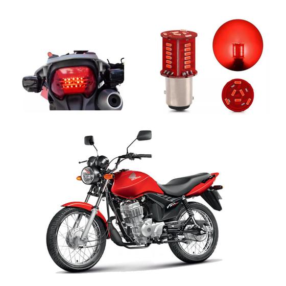 Imagem de Lâmpada Led Freio 2 Polos Sequencial Strobo Moto CG125 Fan 2005 2006 2007 2008 2009 2010 2011 2012 2013