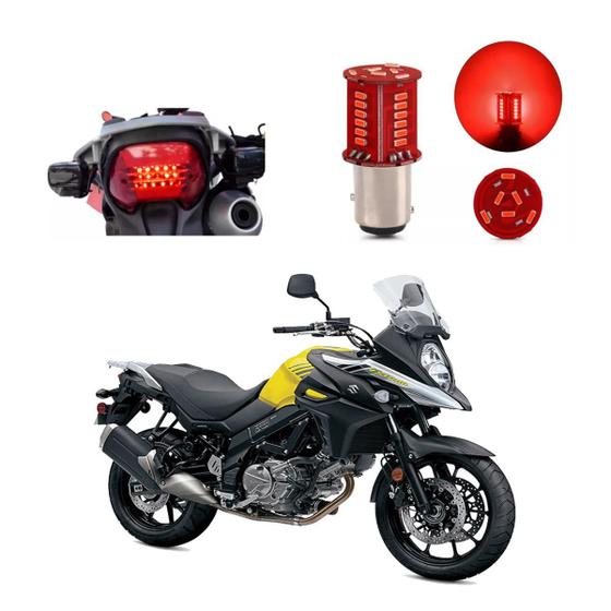 Imagem de Lâmpada Led Freio 2 Polos Sequencial Strobo Moto DL 1000 V Strom 2003 2004 2005 2006 2007 2008 2009