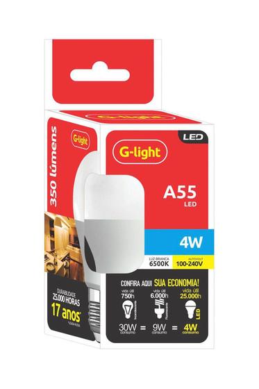 Imagem de Lâmpada Led G-Light A55 4w 6500k Bivolt E27 - G Light