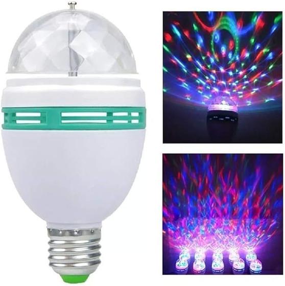 Imagem de Lampada Led Giratoria Colorida Rgb Balada Decoração Festa