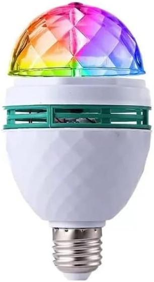 Imagem de Lâmpada Led Globo Colorida Rotativa Giratória Festa Boate +