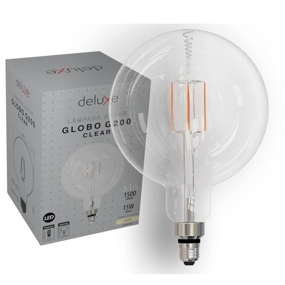 Imagem de Lampada Led Globo Retro Clear G200 15w 4000k E27 Bivolt