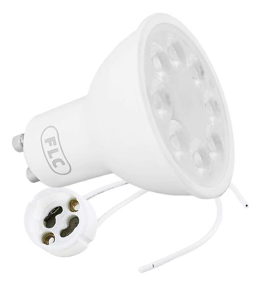 Imagem de Lâmpada Led Gu10 3w Bivolt Branco Quente 3000k Com Soquete