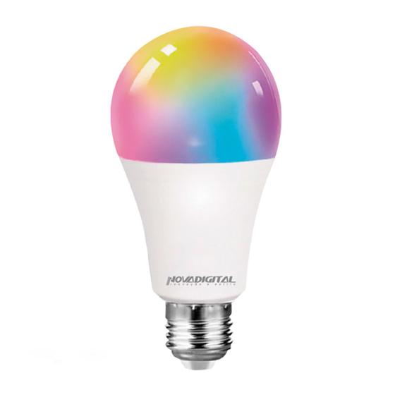 Imagem de Lâmpada LED Inteligente WI-FI BR 15W-RGB-C-W Nova Digital