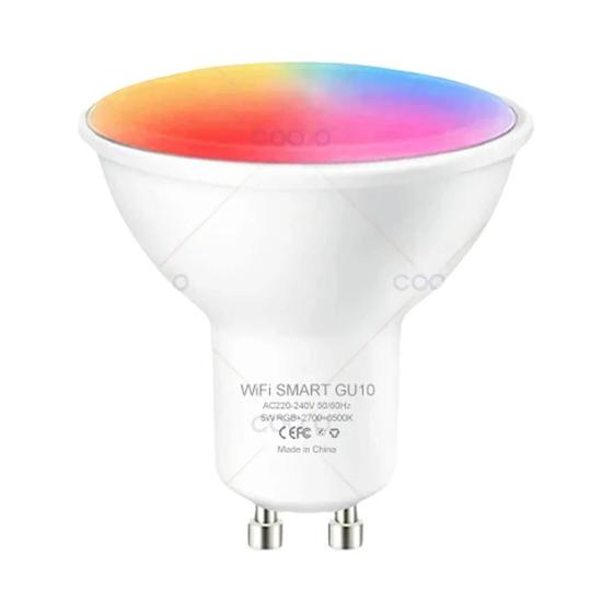 Imagem de Lâmpada LED Inteligente WiFi GU10 Regulável Bluetooth Tuya App Control Alexa Google Spotlight